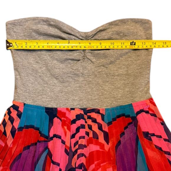 Roxy One Day Soon Strapless Summer Colorful Mini Dress Size Large - Picture 4 of 5